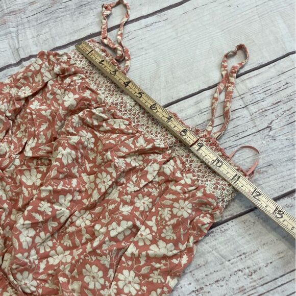 Faherty Renata Jumpsuit Pink White Floral Size Large - Picture 7 of 12